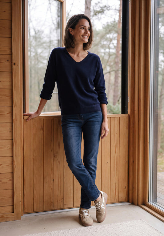 Cecil Scarlett Dark Blue Jeans
