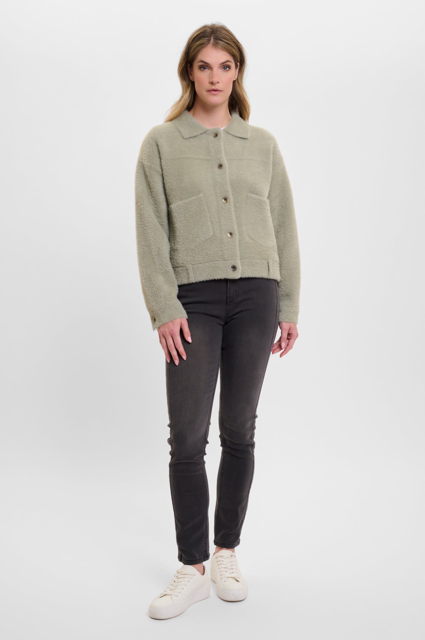 Dusty Khaki Boxy Jacket