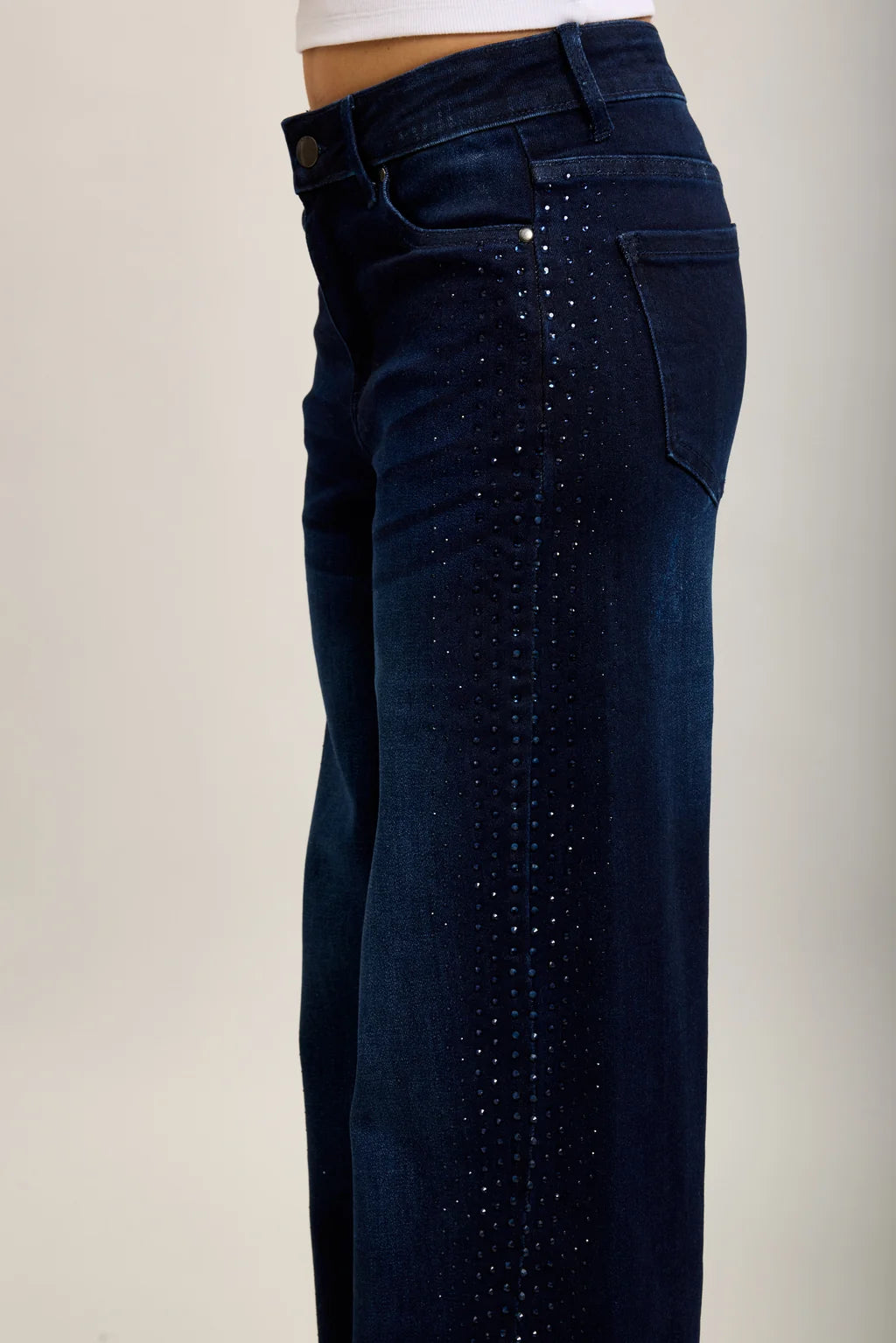 Dark Denim Rhinestone Jeans