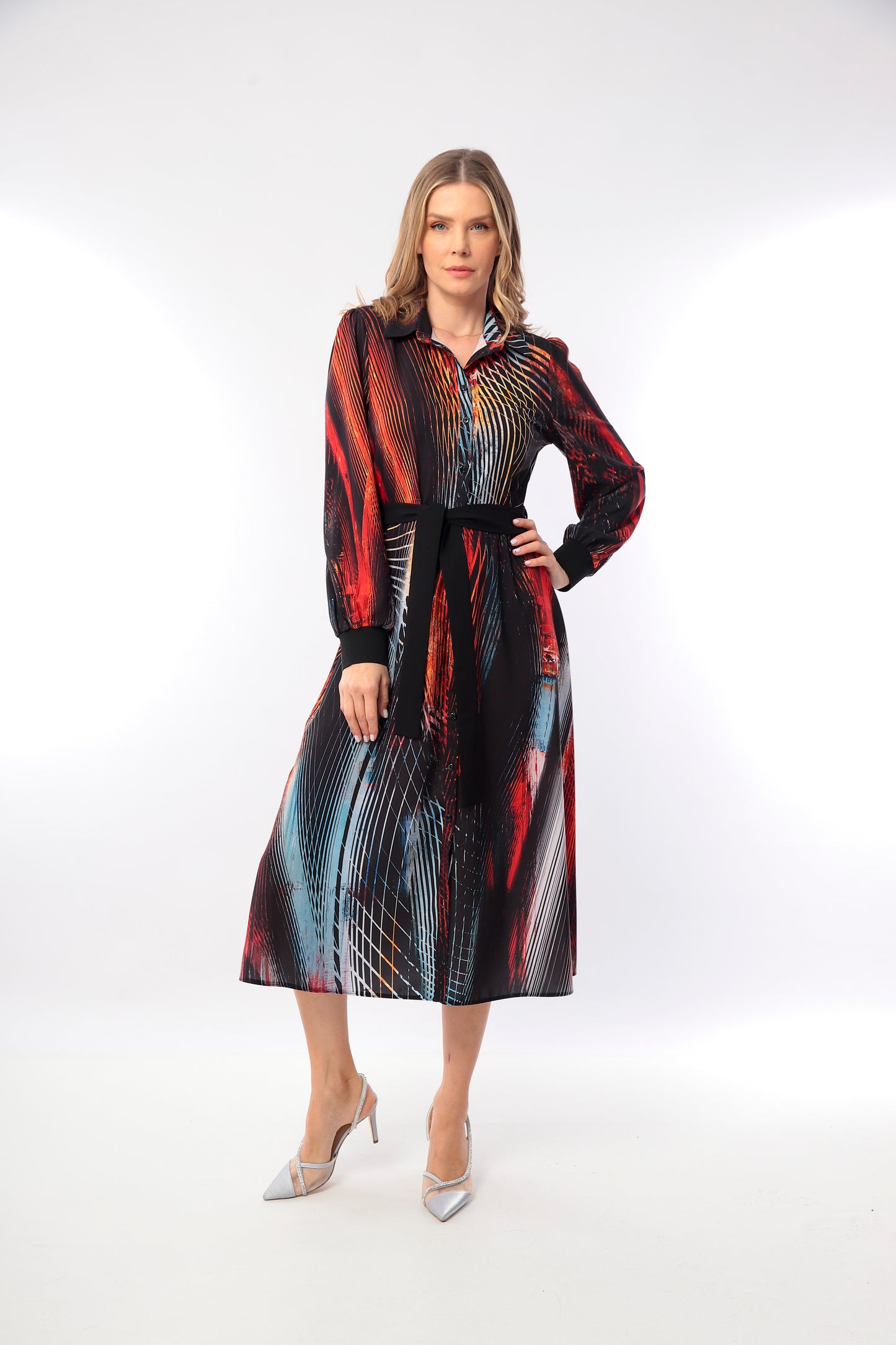 Red Abstract Dress