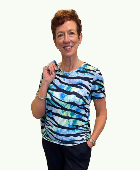 Libra Blue Animal Print Twinset