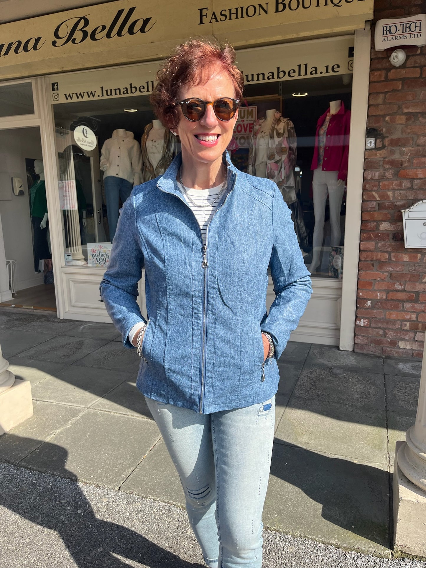 Denim Look Faux Leather Jacket