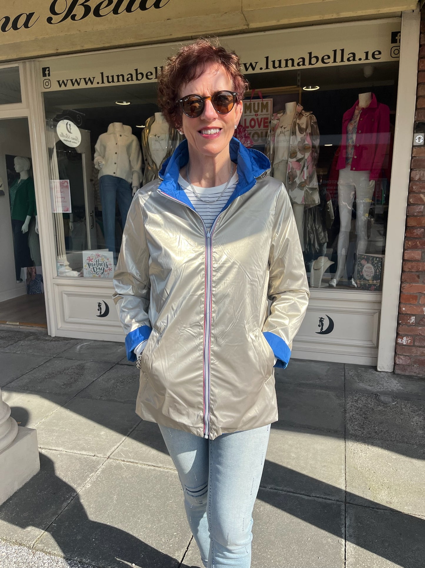 Gold Reversible Shiny Parka