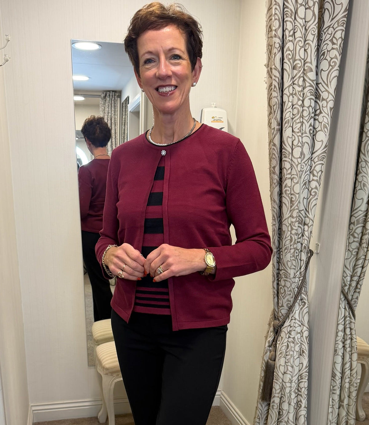 Burgundy Faux Twinset
