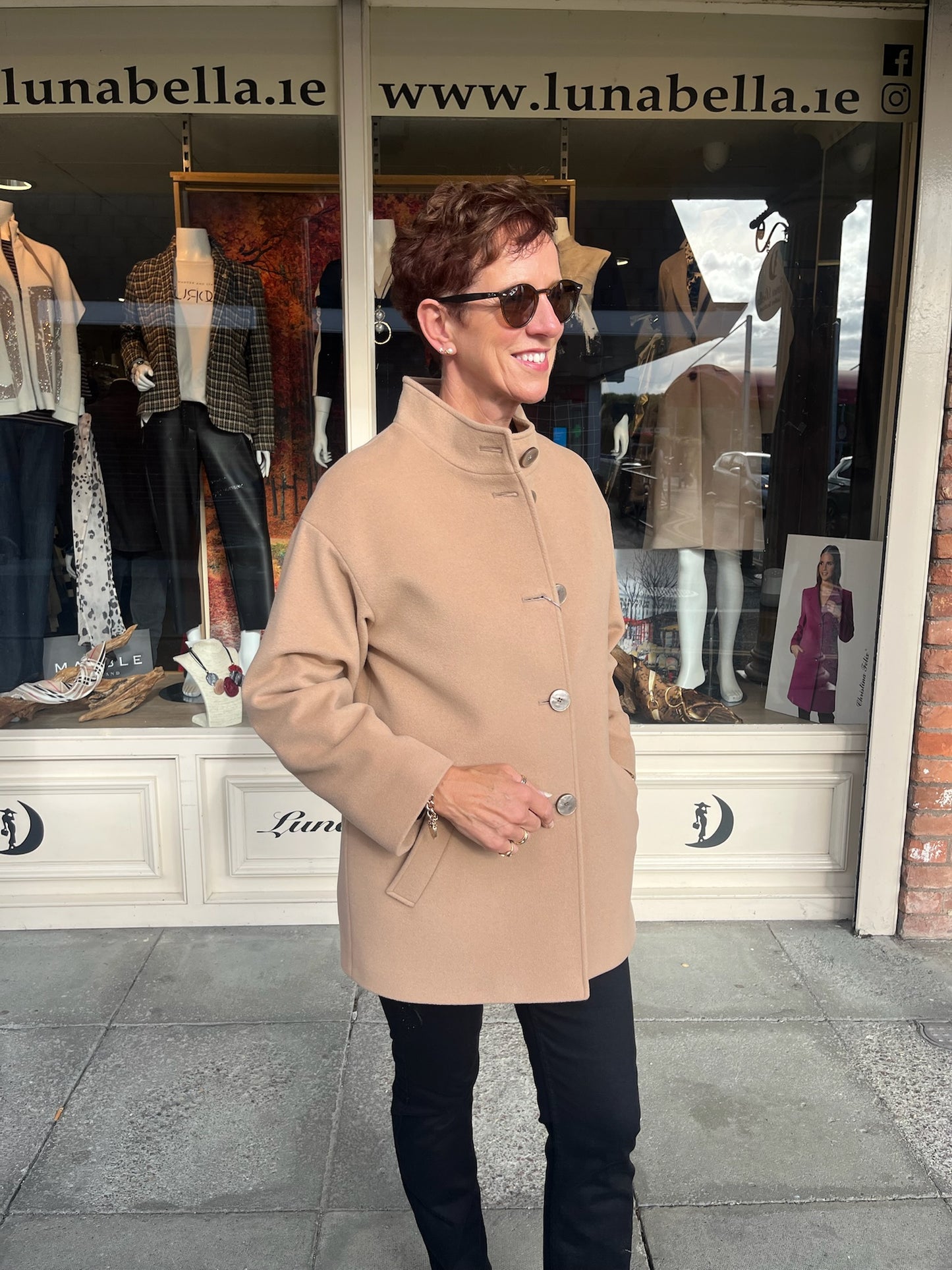 Christina Camel Wool Car Coat