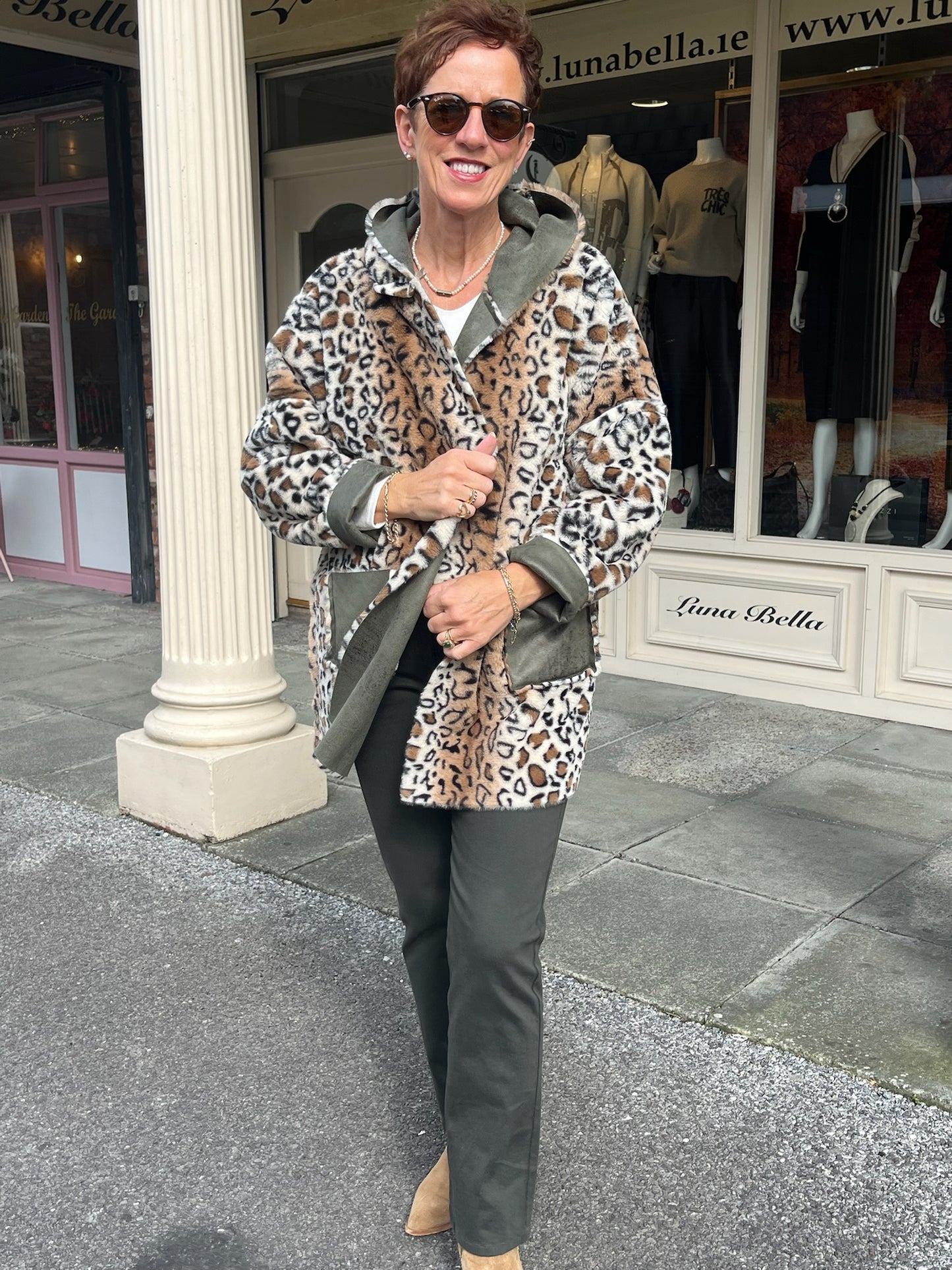 Reversible Leopard Print Olive Jacket