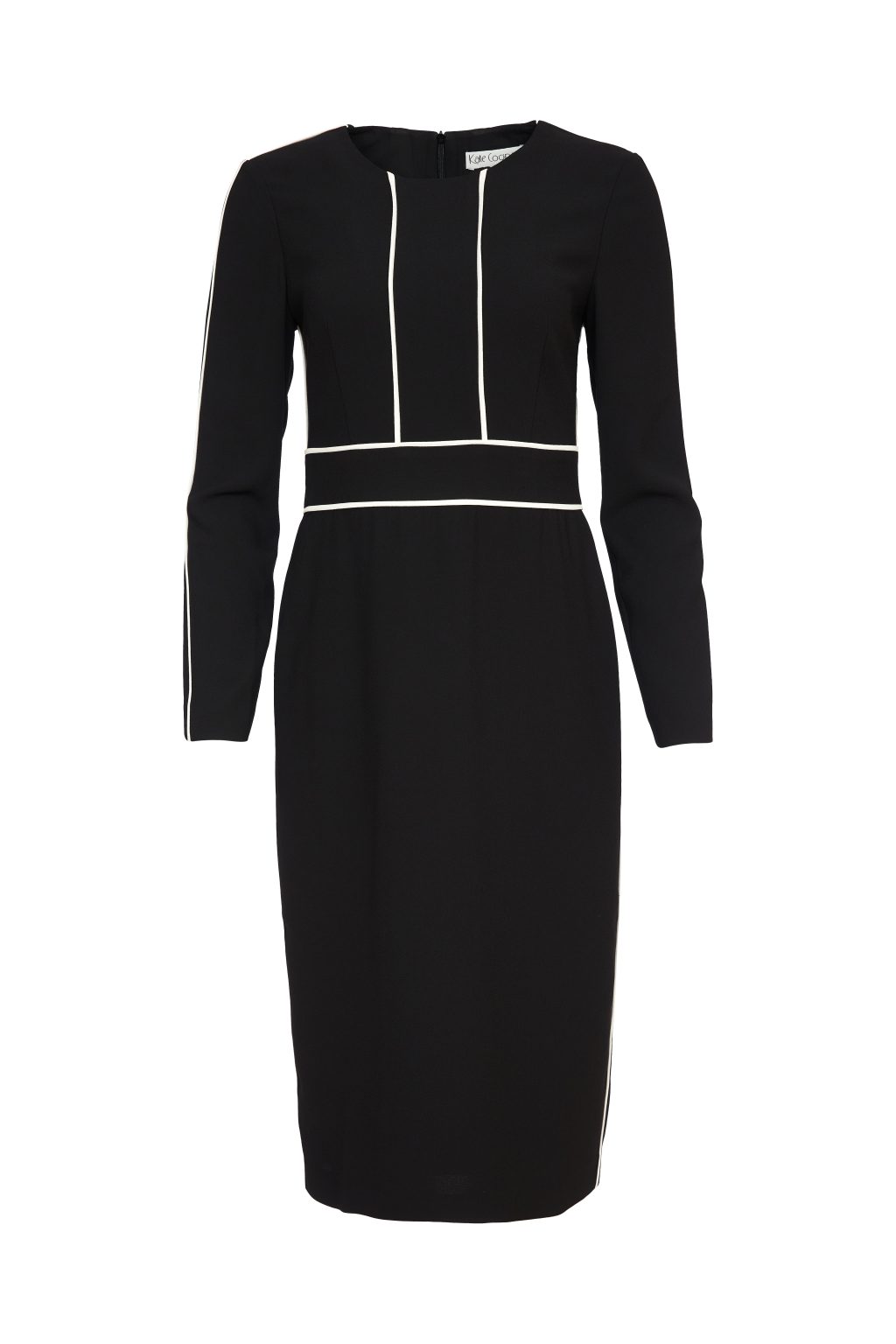 Black Dress Contrast Piping