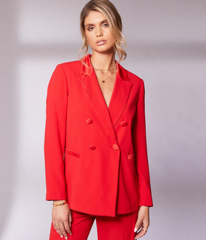 Red Trouser Suit
