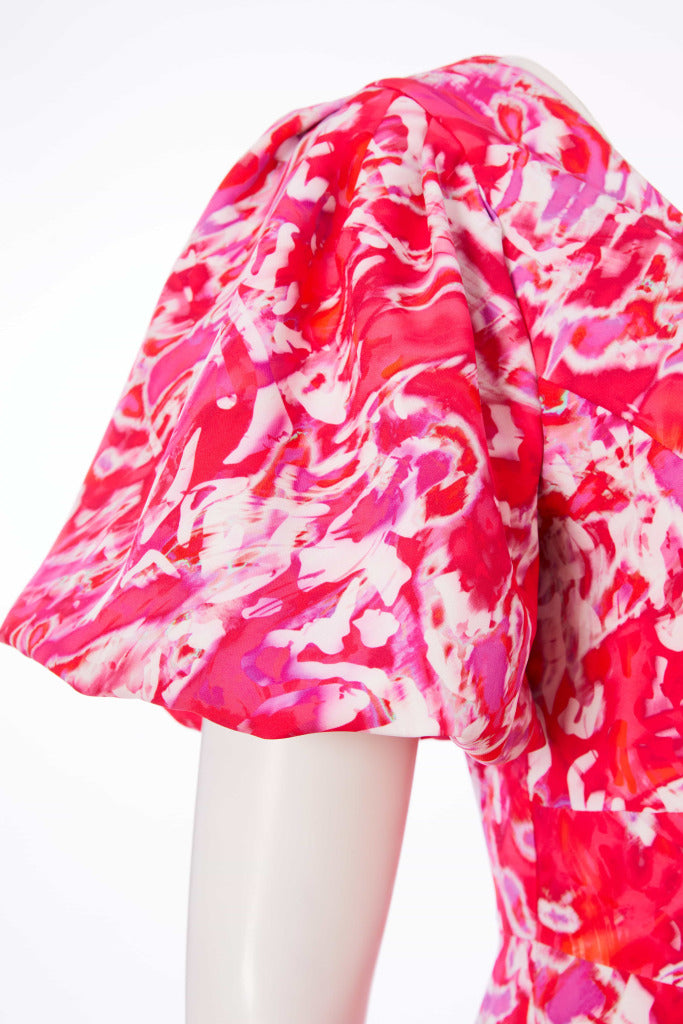 Poppy Red Tie Dye Dress