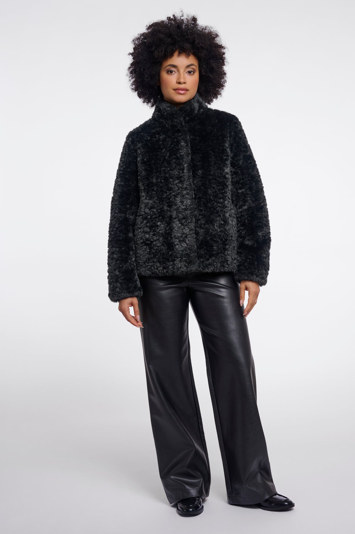 Teal Faux Fur Jacket