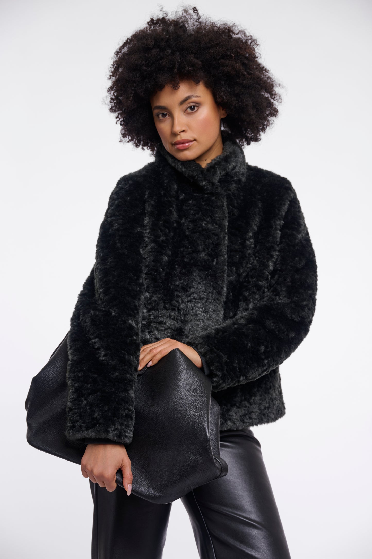 Teal Faux Fur Jacket