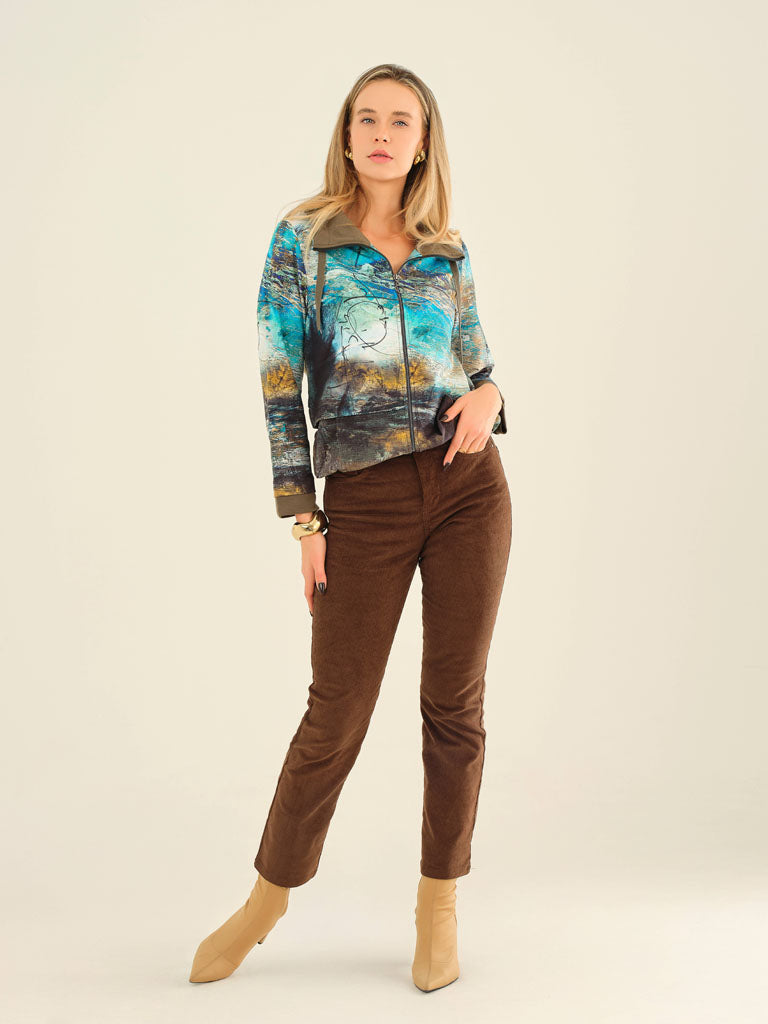 Dolcezza Art Inspired Casual Jacket