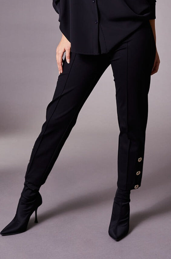Peruzzi Black Button Trousers