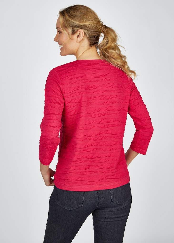 Rabe Wrinkled Effect Cerise Top