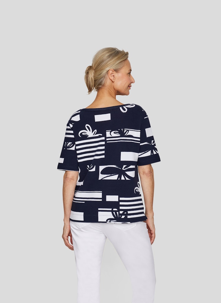 Rabe Navy Mix Print T-shirt