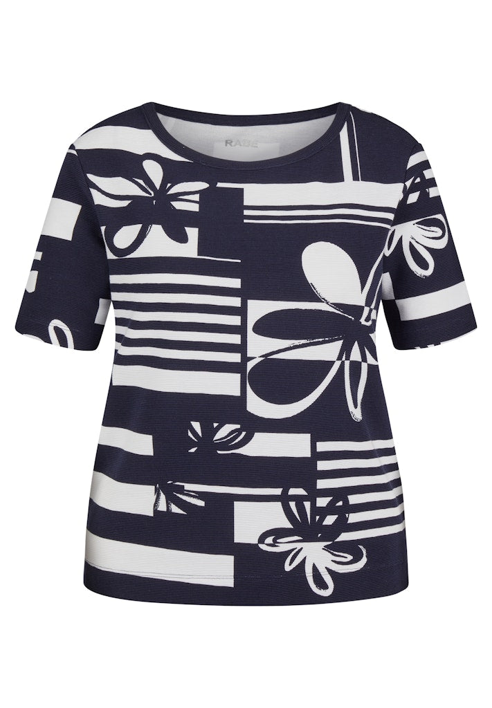Rabe Navy Mix Print T-shirt