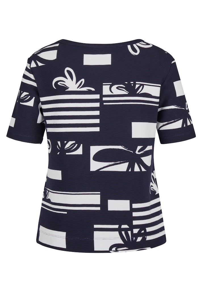 Rabe Navy Mix Print T-shirt