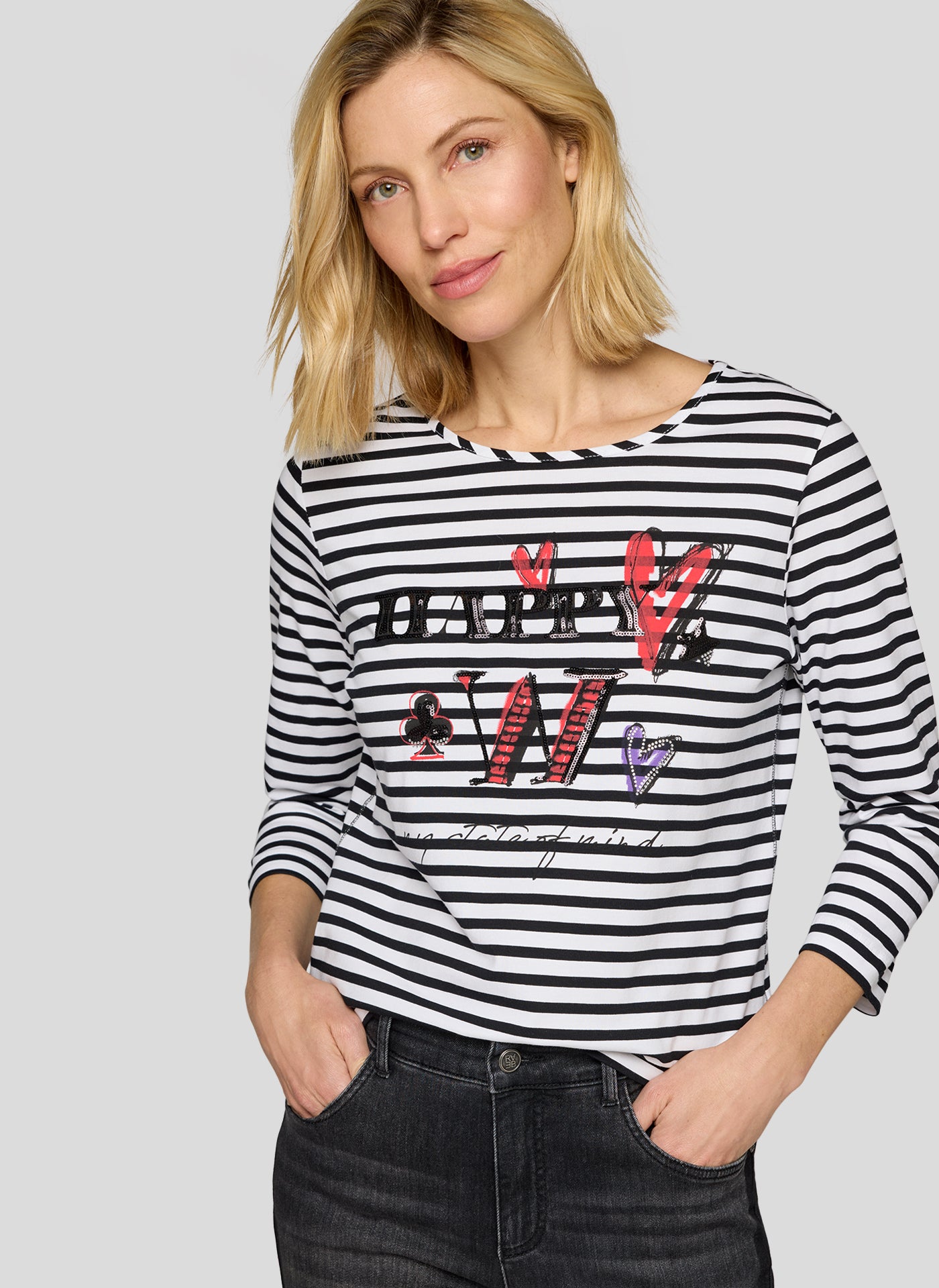 Rabe Black Striped Top