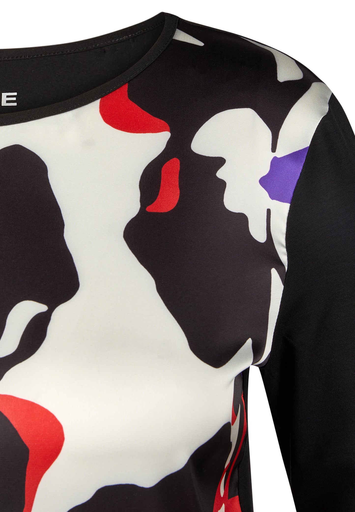 Rabe Black and Red Satin Front Top