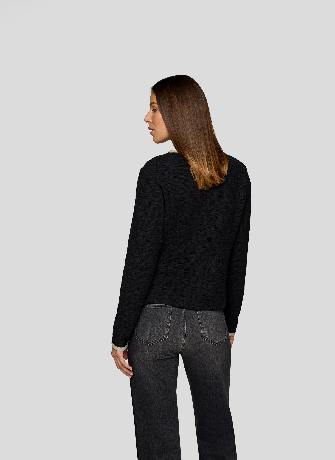 Rabe Black Contrast Trim Jacket