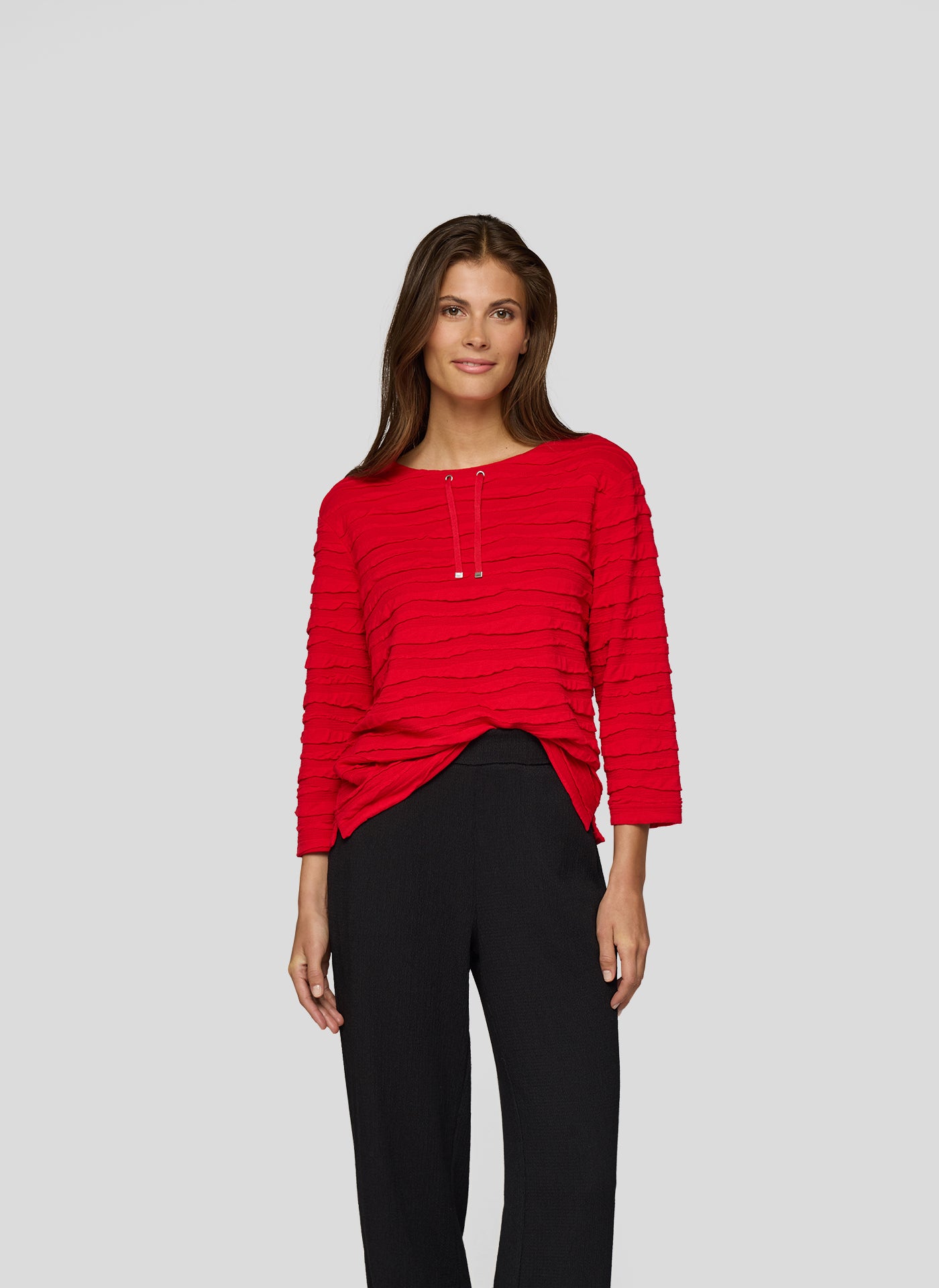 Rabe Poppy Red Wrinkle Top