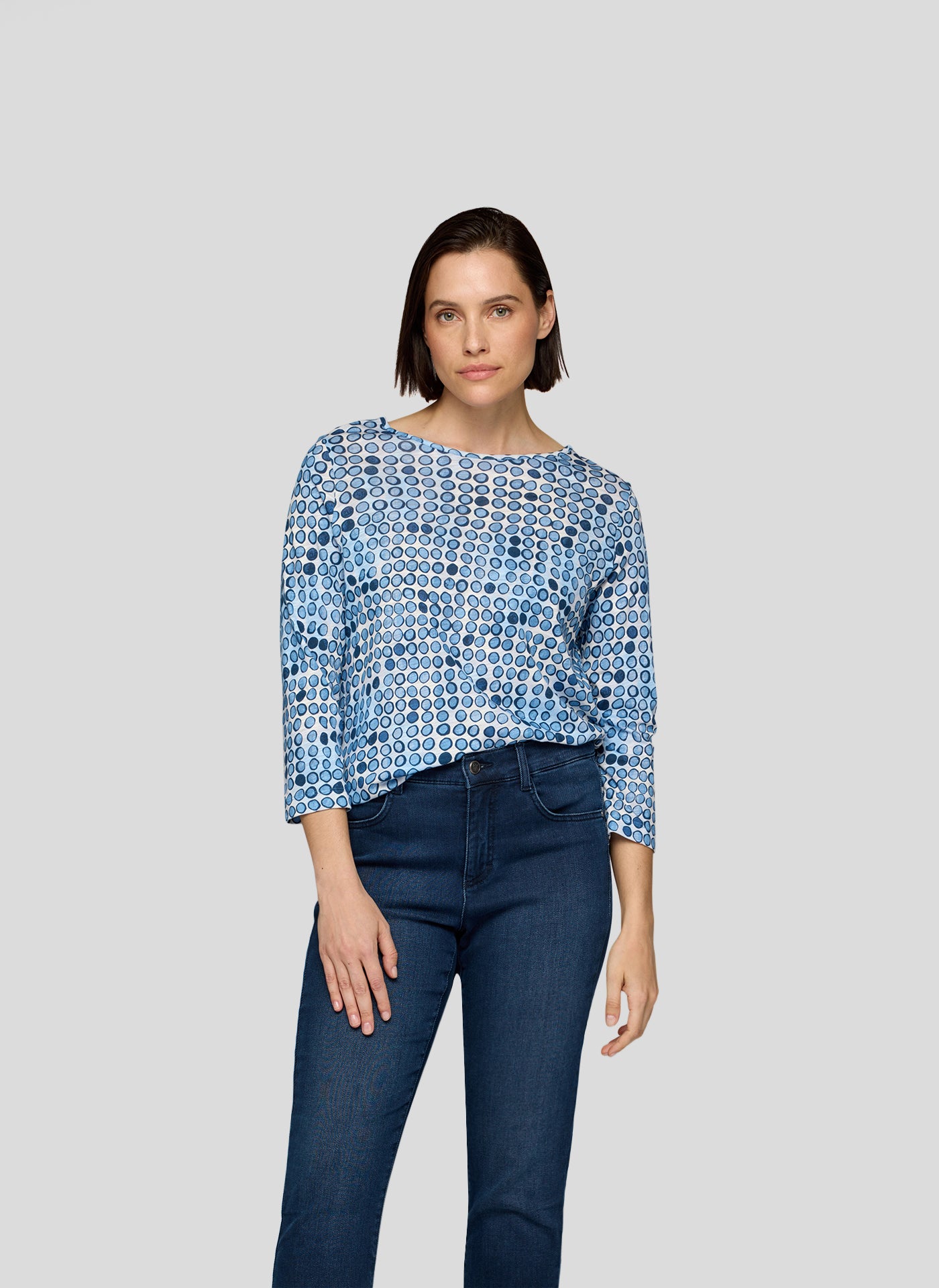 Rabe Blue Circle Print Top