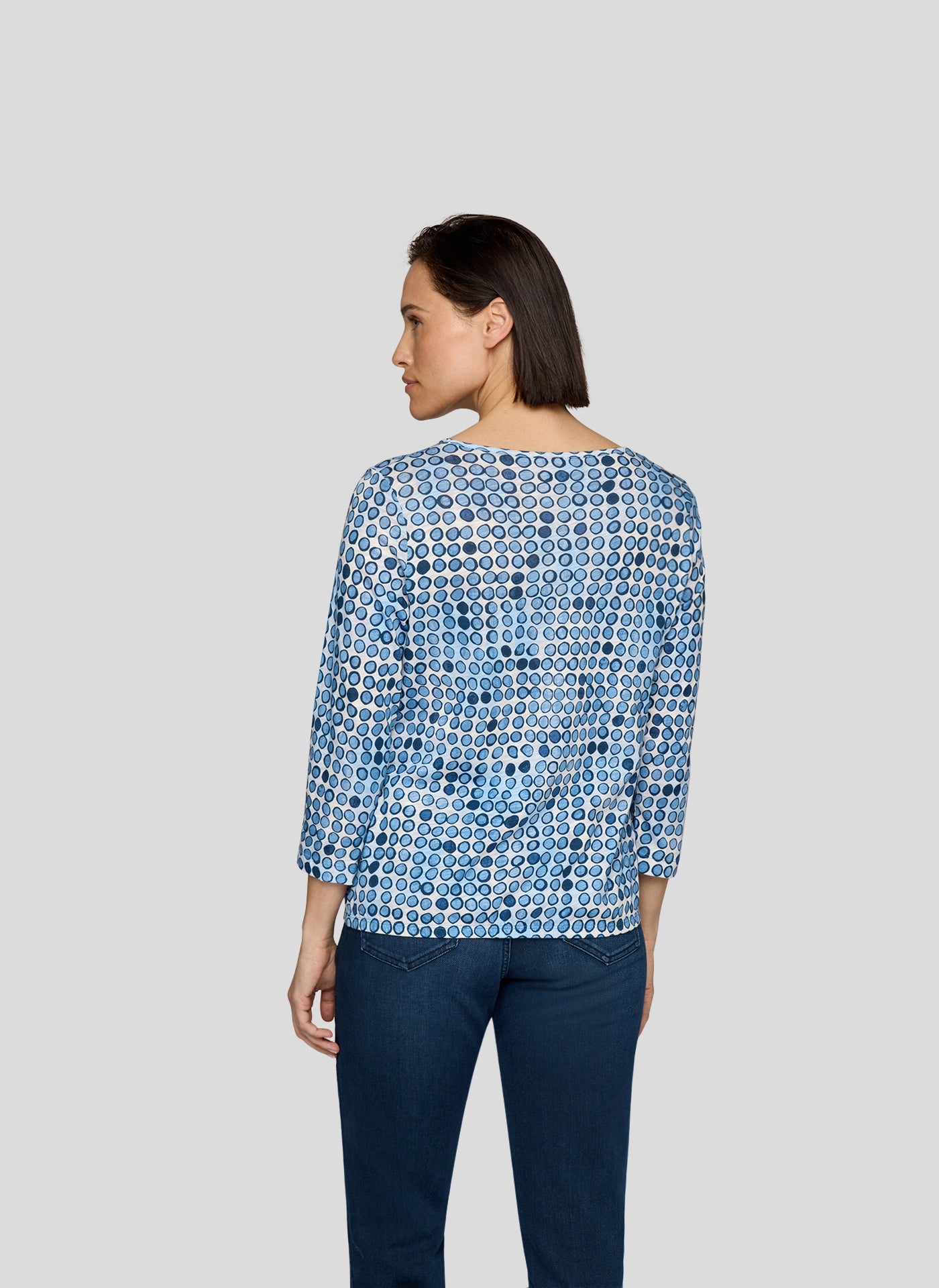 Rabe Blue Circle Print Top