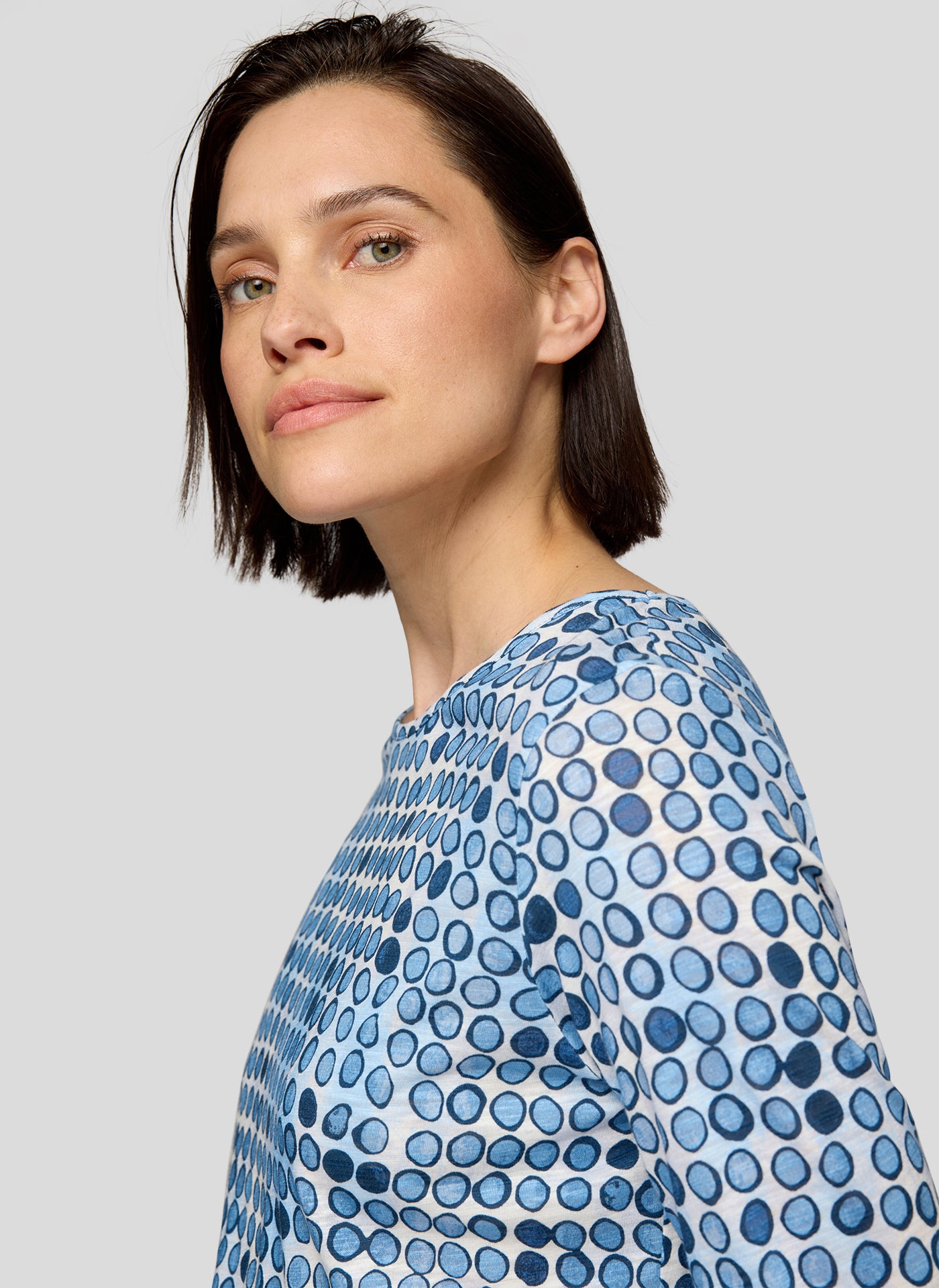 Rabe Blue Circle Print Top