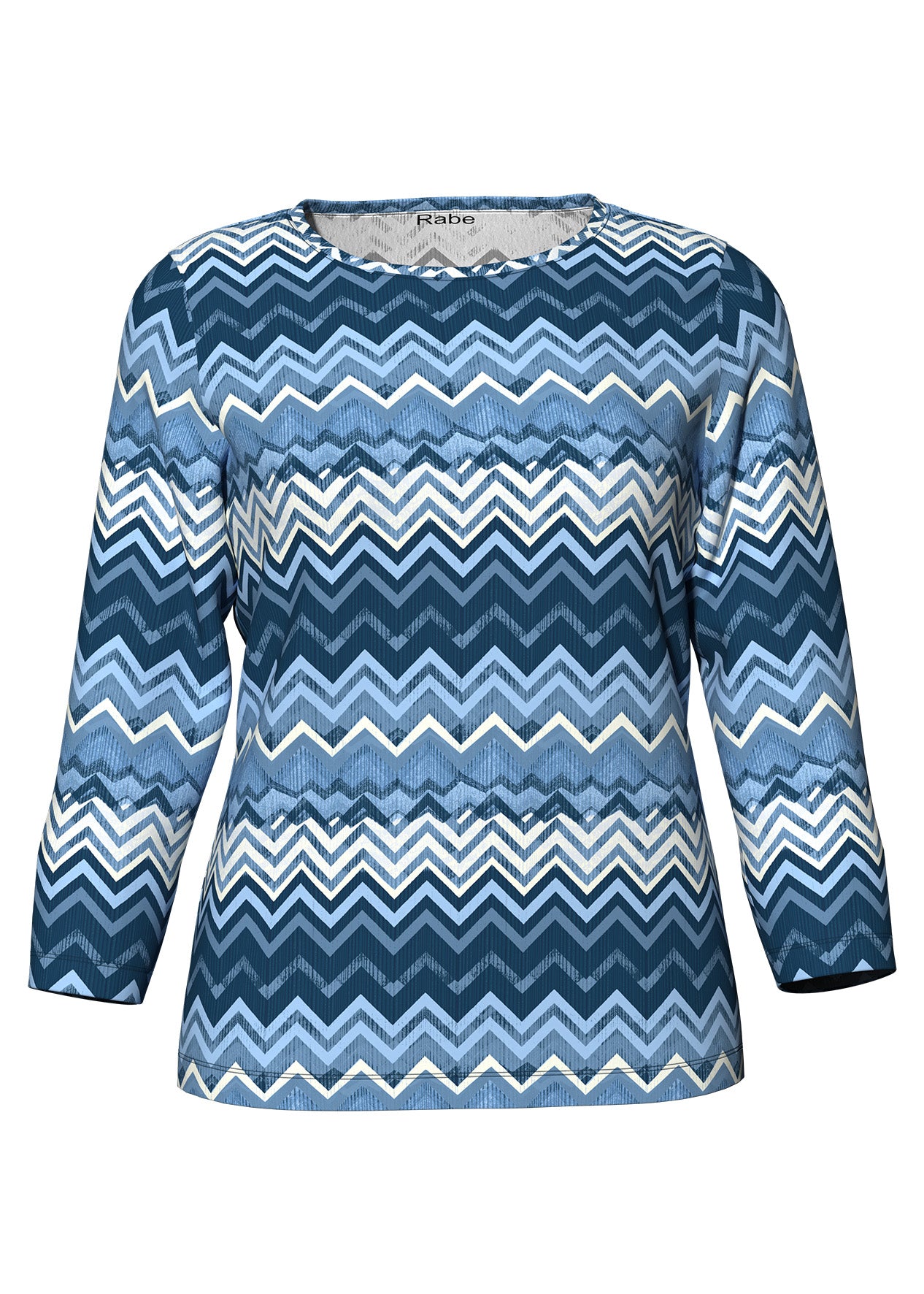 Rabe Light Blue Zig Zag Top