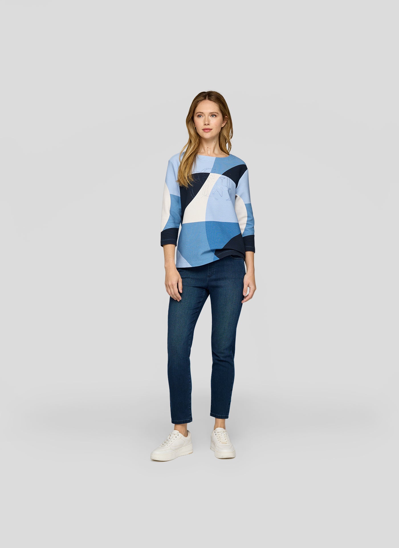 Rabe Blue ColorBlock Top