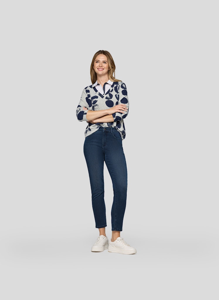 Rabe Pacific Blue Abstract Top