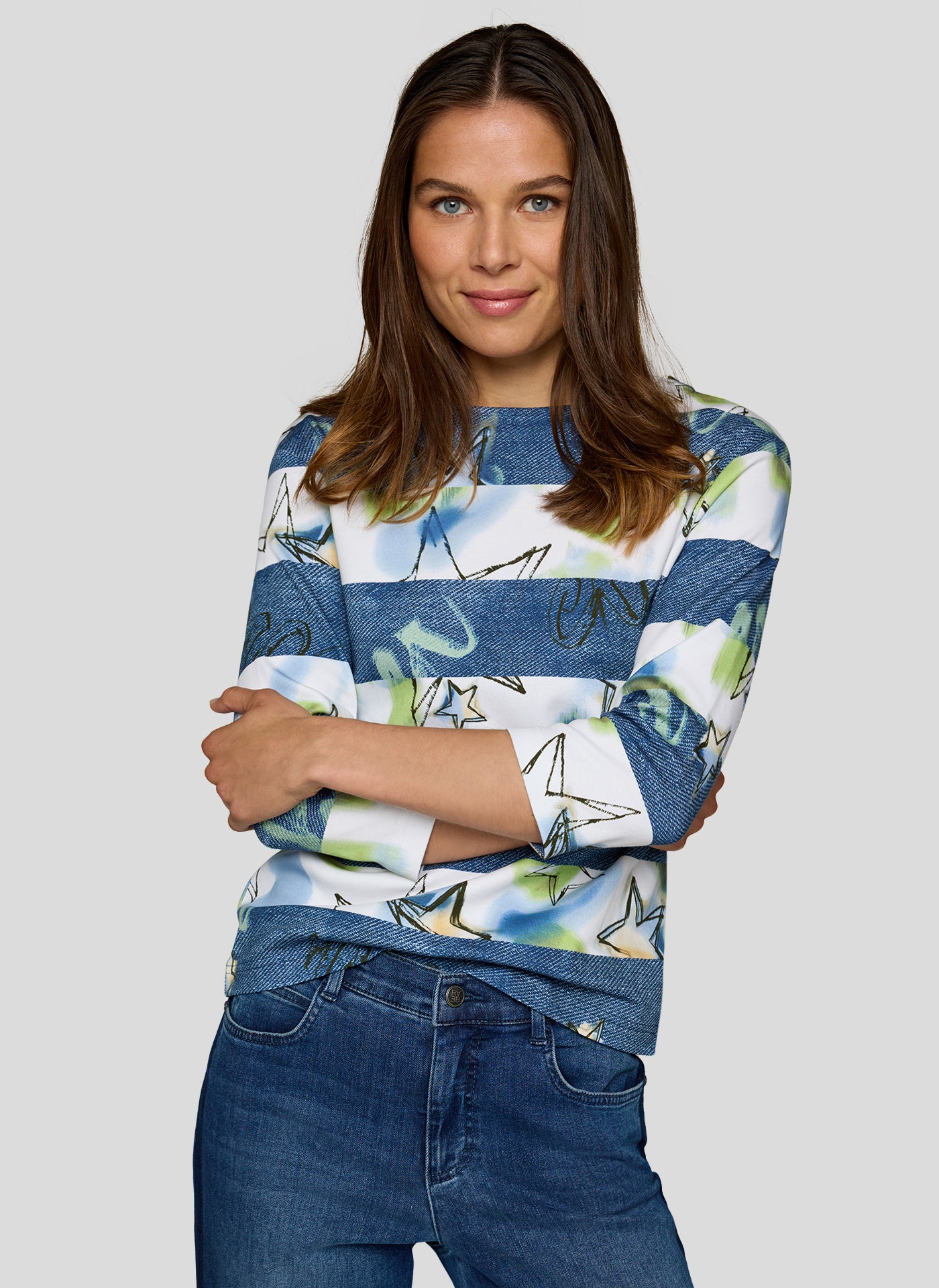 Rabe Dark Blue Stars & Stripes Top