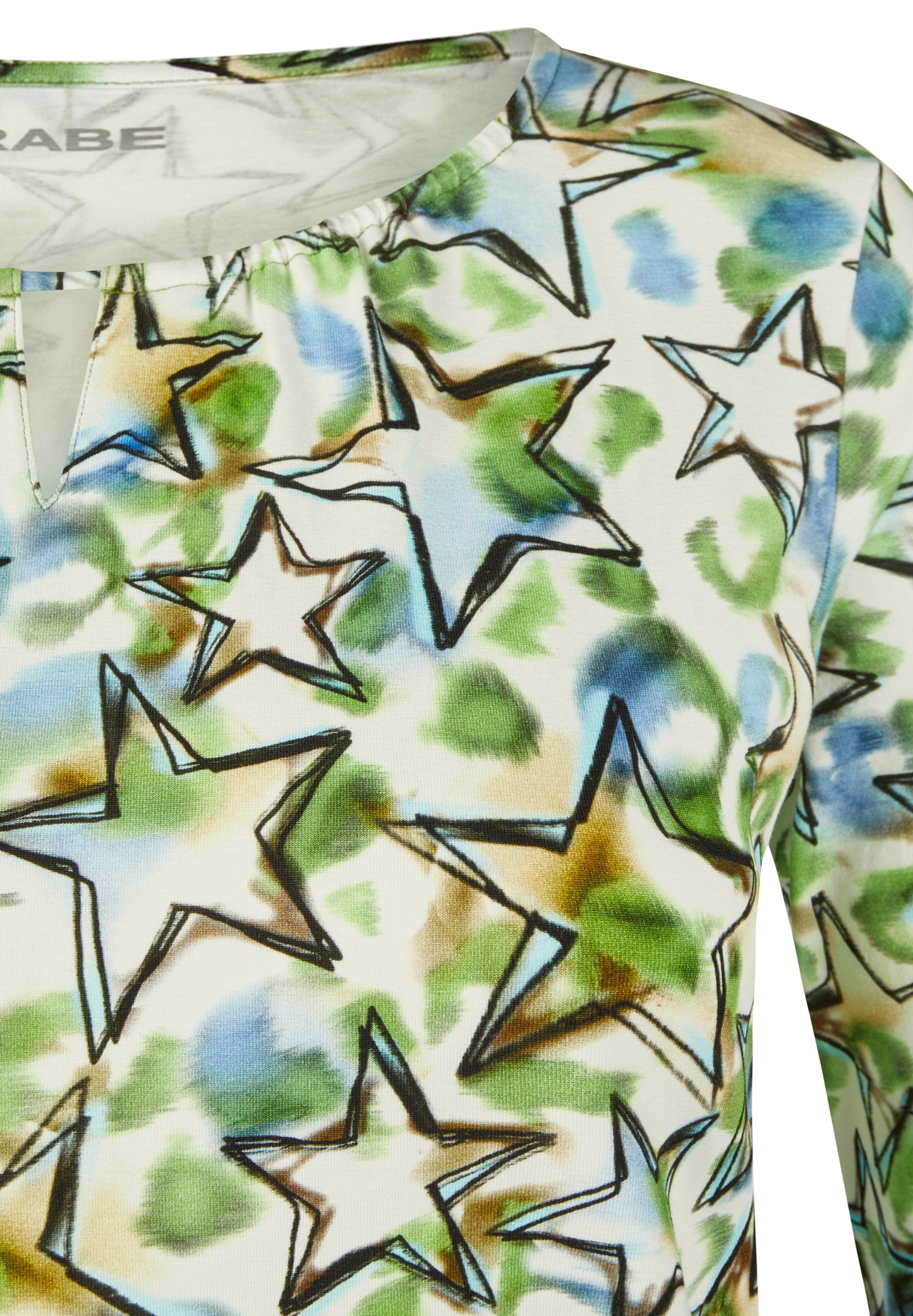 Rabe Green Star Print Top