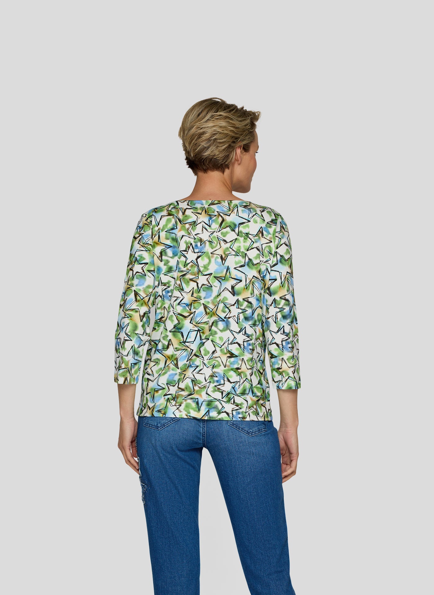 Rabe Green Star Print Top