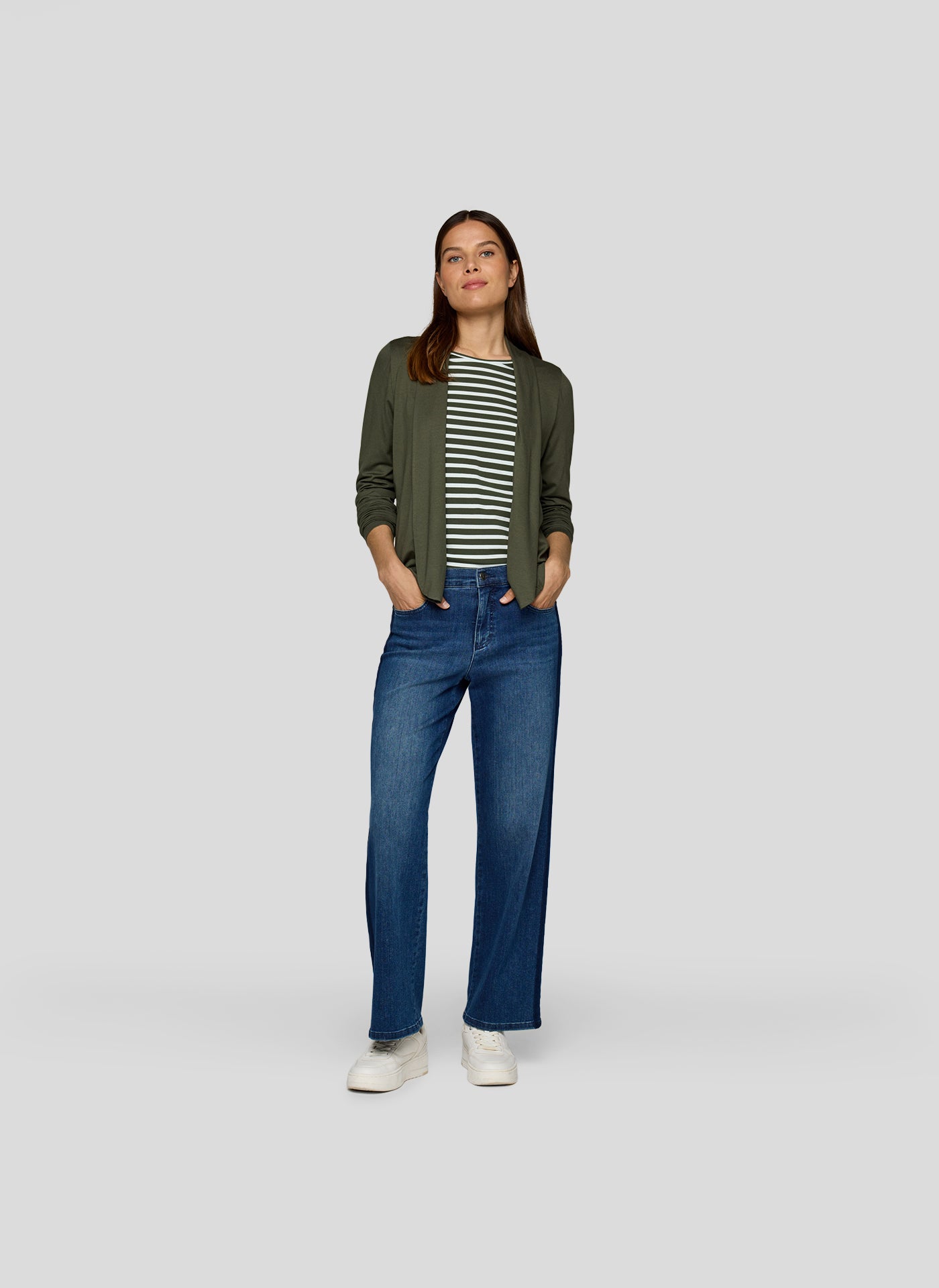 Rabe Khaki Edge to Edge Cardigan