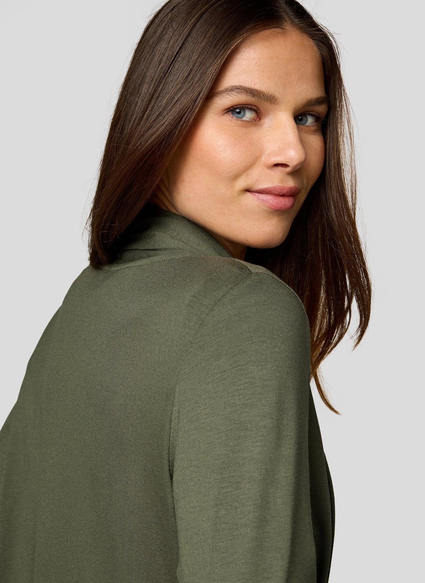 Rabe Khaki Edge to Edge Cardigan