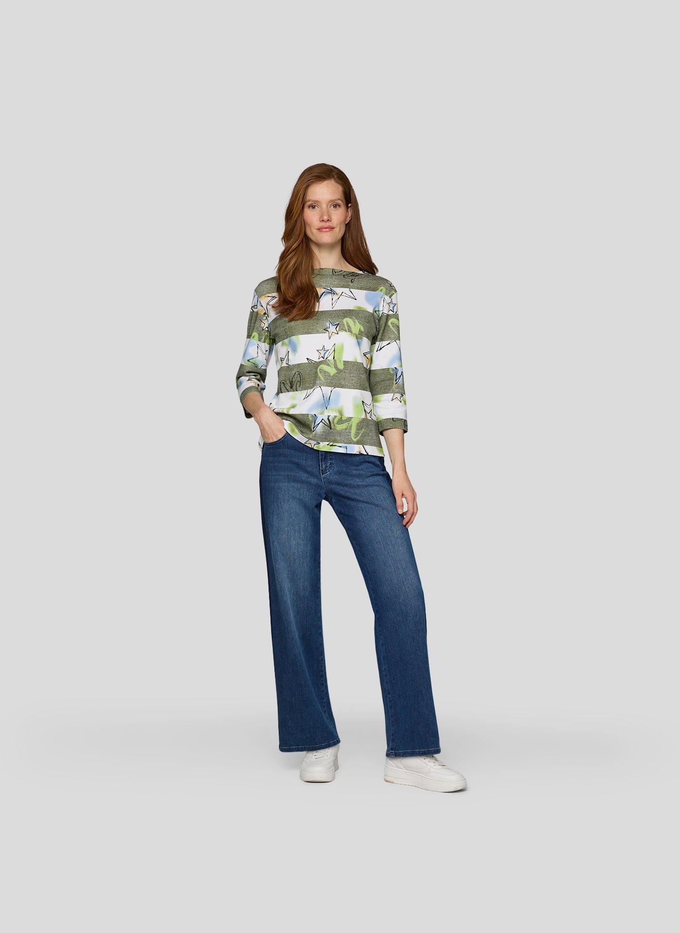 Rabe Green Stars & Stripes Top