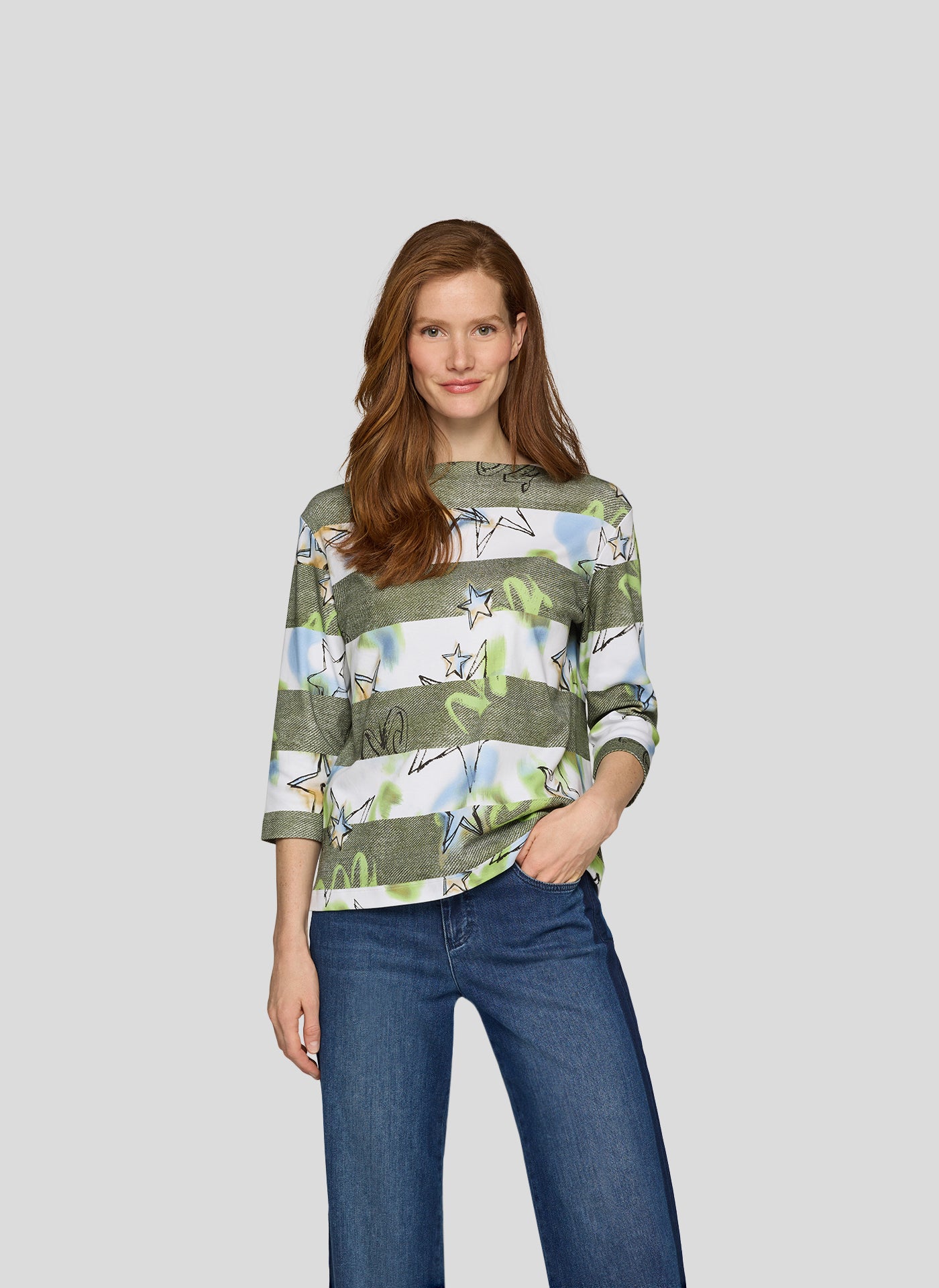 Rabe Green Stars & Stripes Top