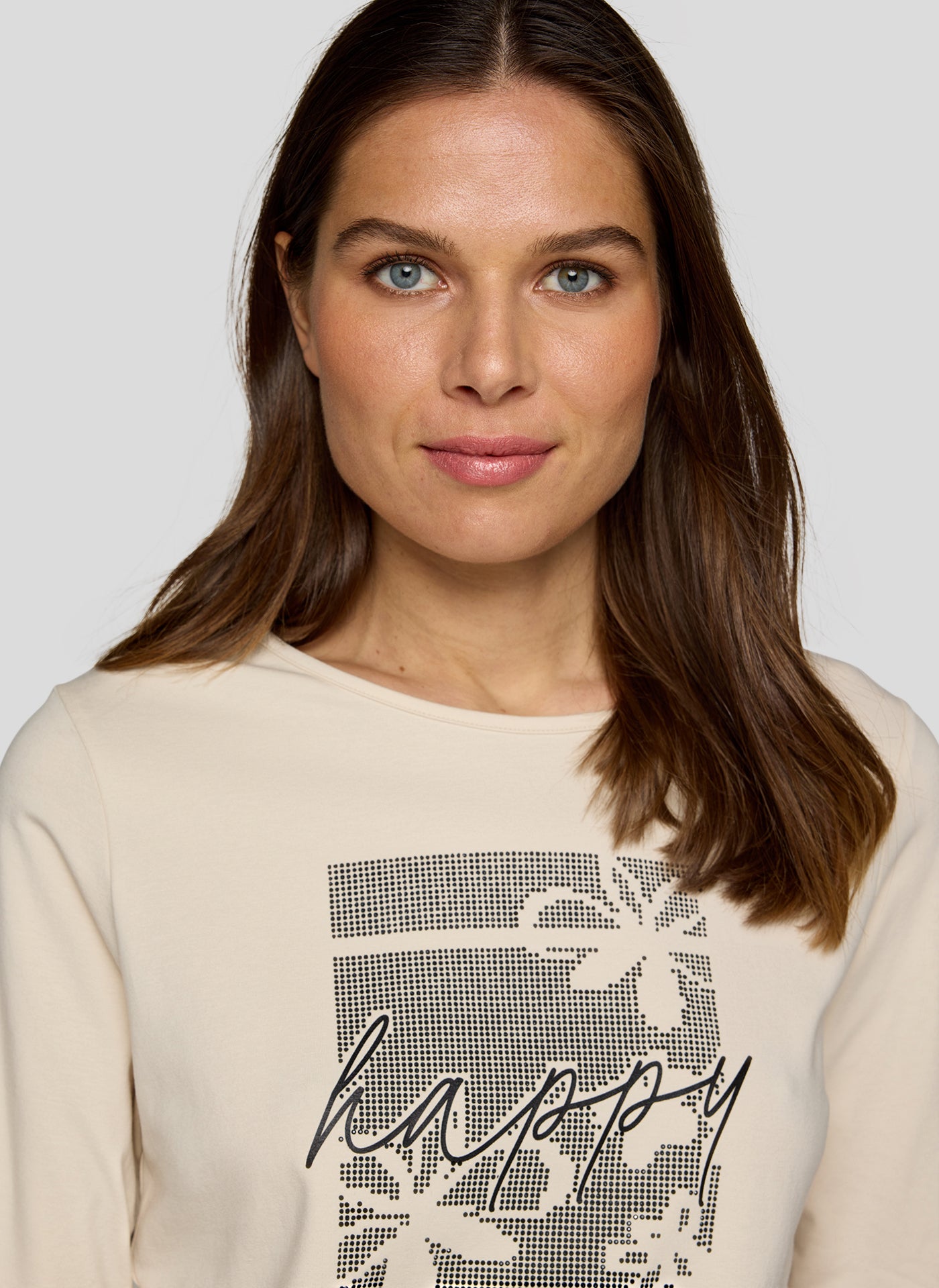 Rabe Cream Happy Print Top