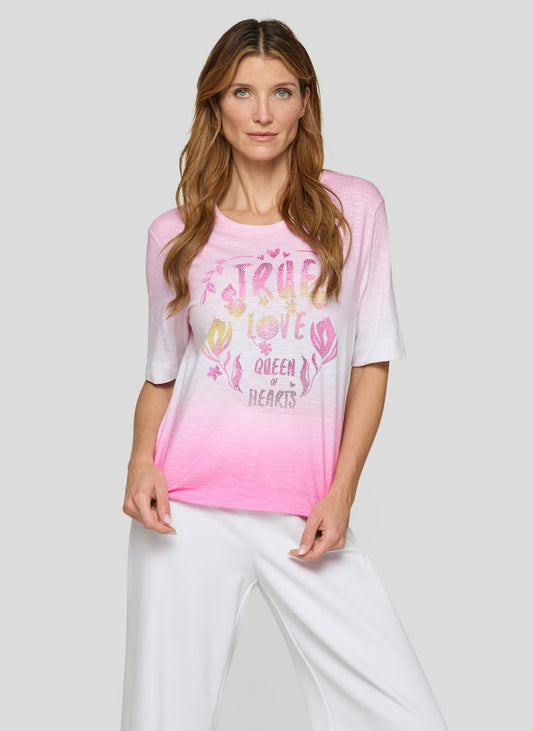 Rabe Pink and White Top