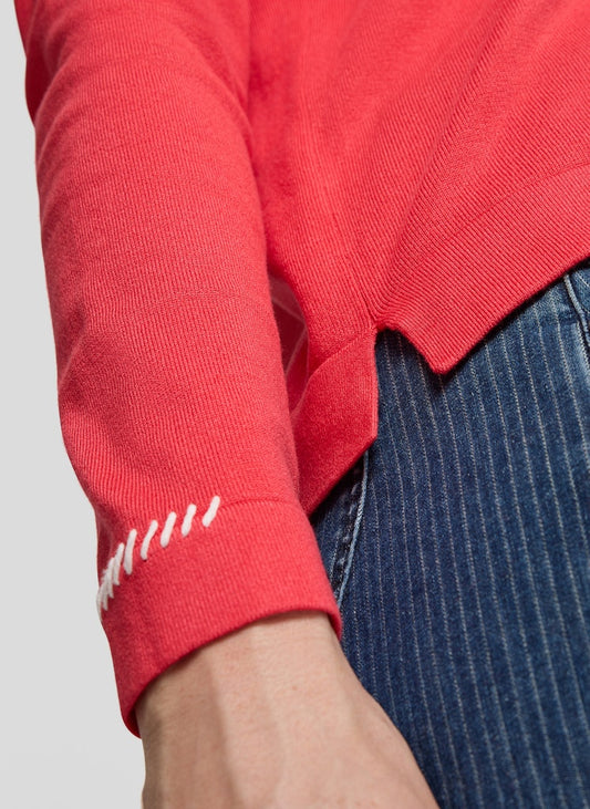 Rabe Coral Sweater with stitch detailing