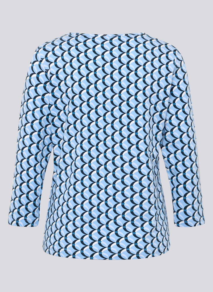 Rabe Pastel Blue Geo Print Top