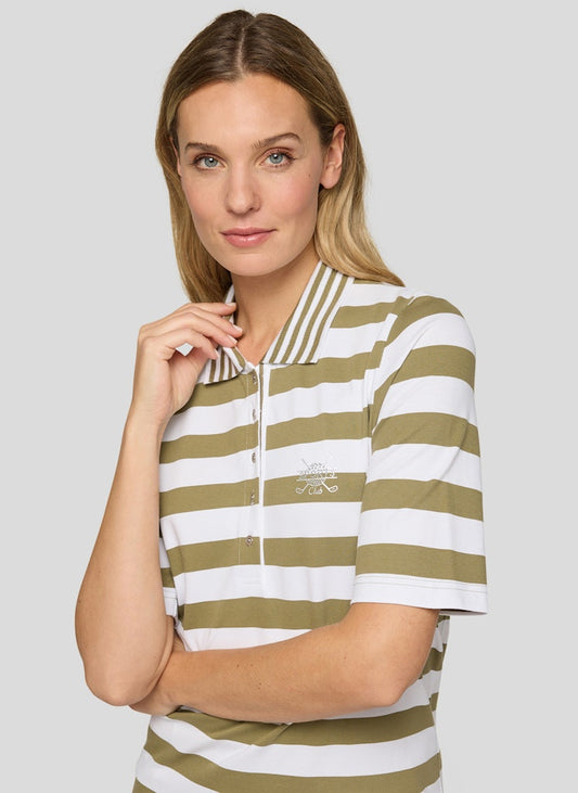 Rabe Striped Polo Top
