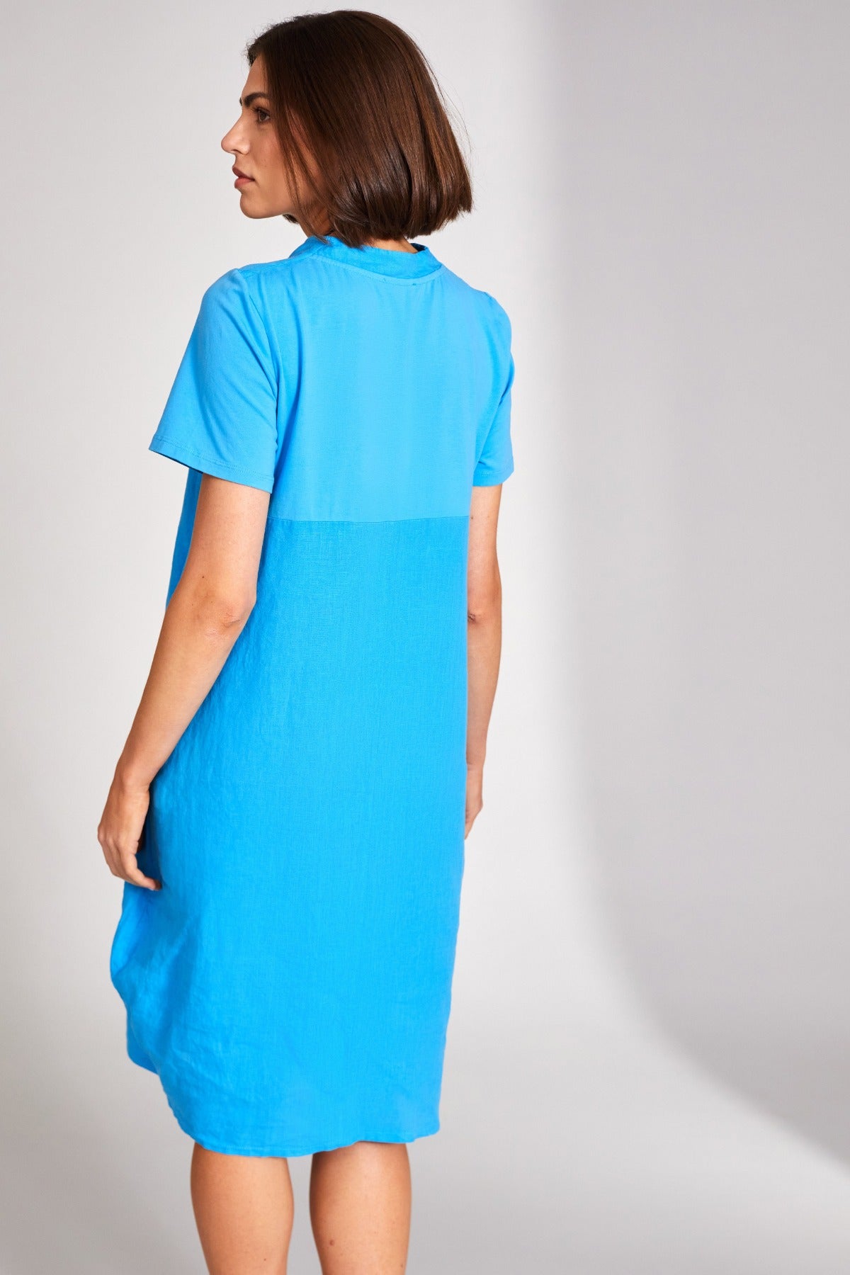 Peruzzi Turquoise Linen Dress