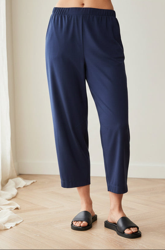 Peruzzi Navy Barrel Trousers