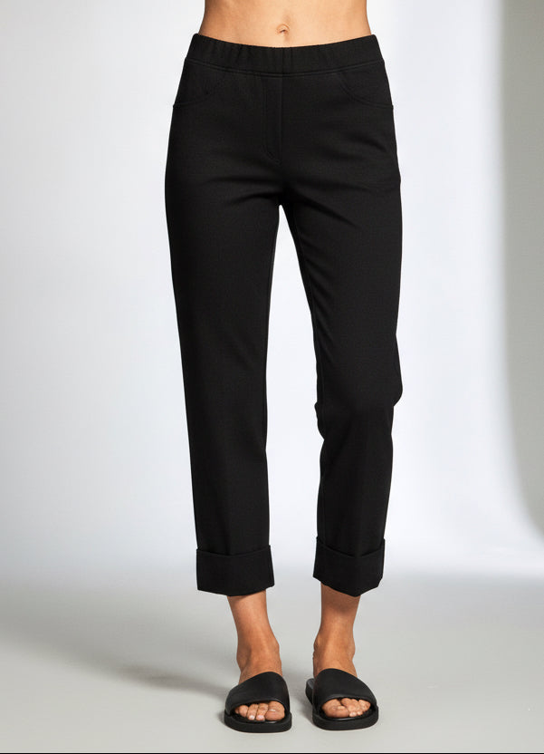 Peruzzi Black Turn Up Trousers