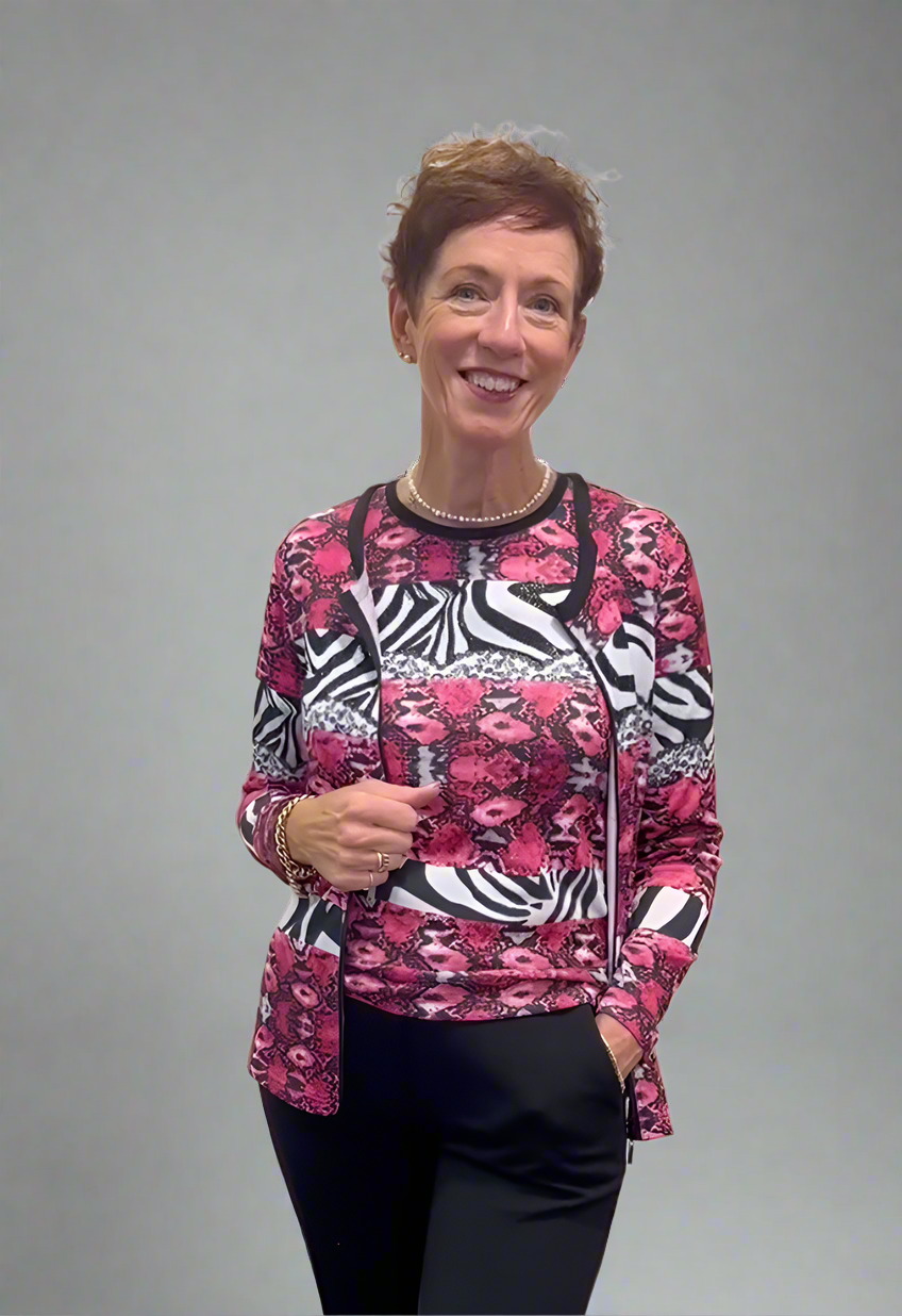 Hot Pink Animal Print Twinset