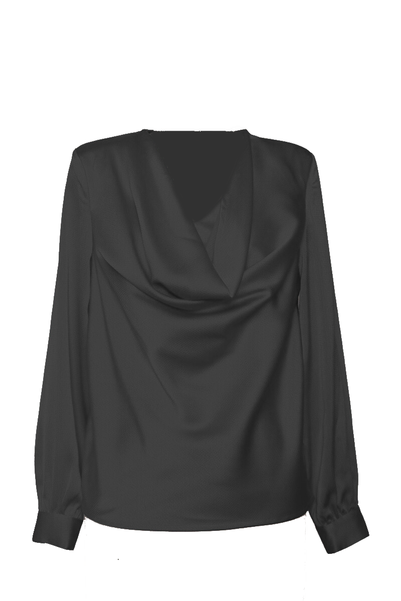 Black Cowl Neckline Blouse
