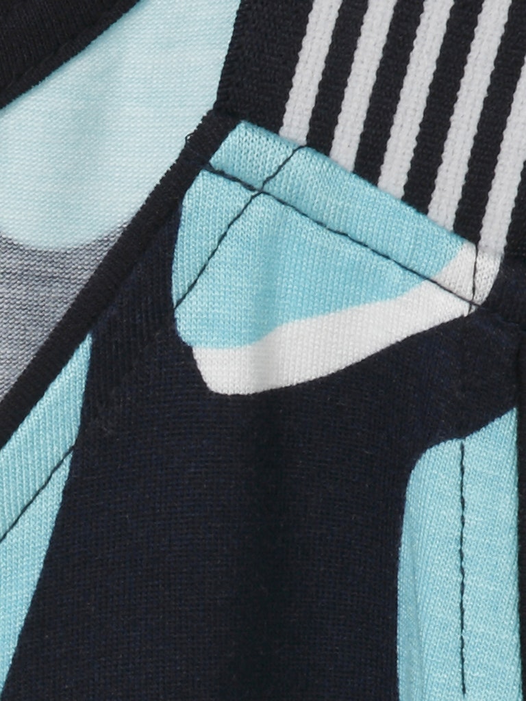 Navy & Turquoise Vest Top