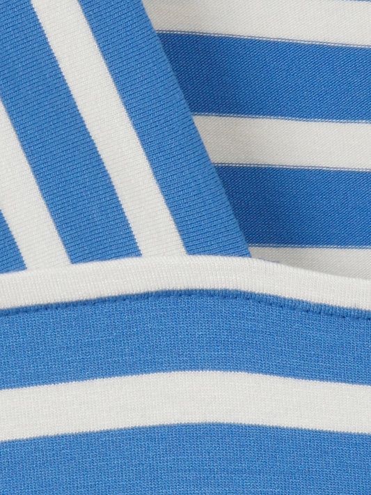 Blue and White Striped Top
